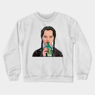 Wednesday Addams 'copium' drinking poison Crewneck Sweatshirt